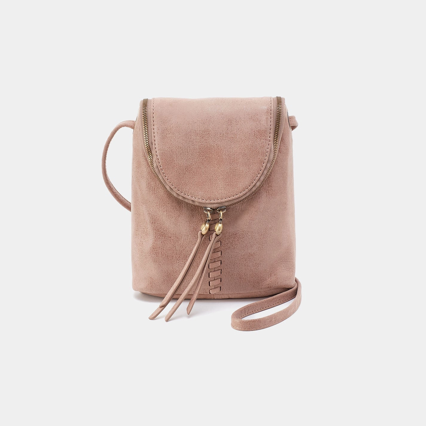 Minimal Functional Design Chic Daily Look Fern Crossbody In Buffed Leather - Hazel