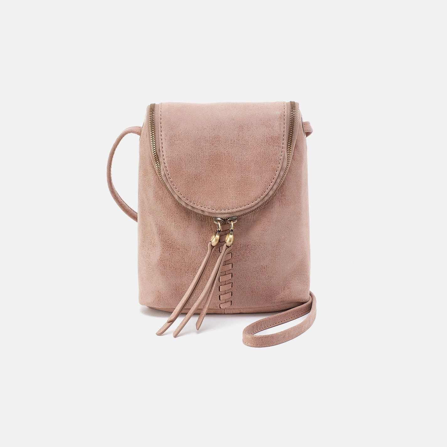 Stylish Companion Fern Crossbody In Buffed Leather - Hazel