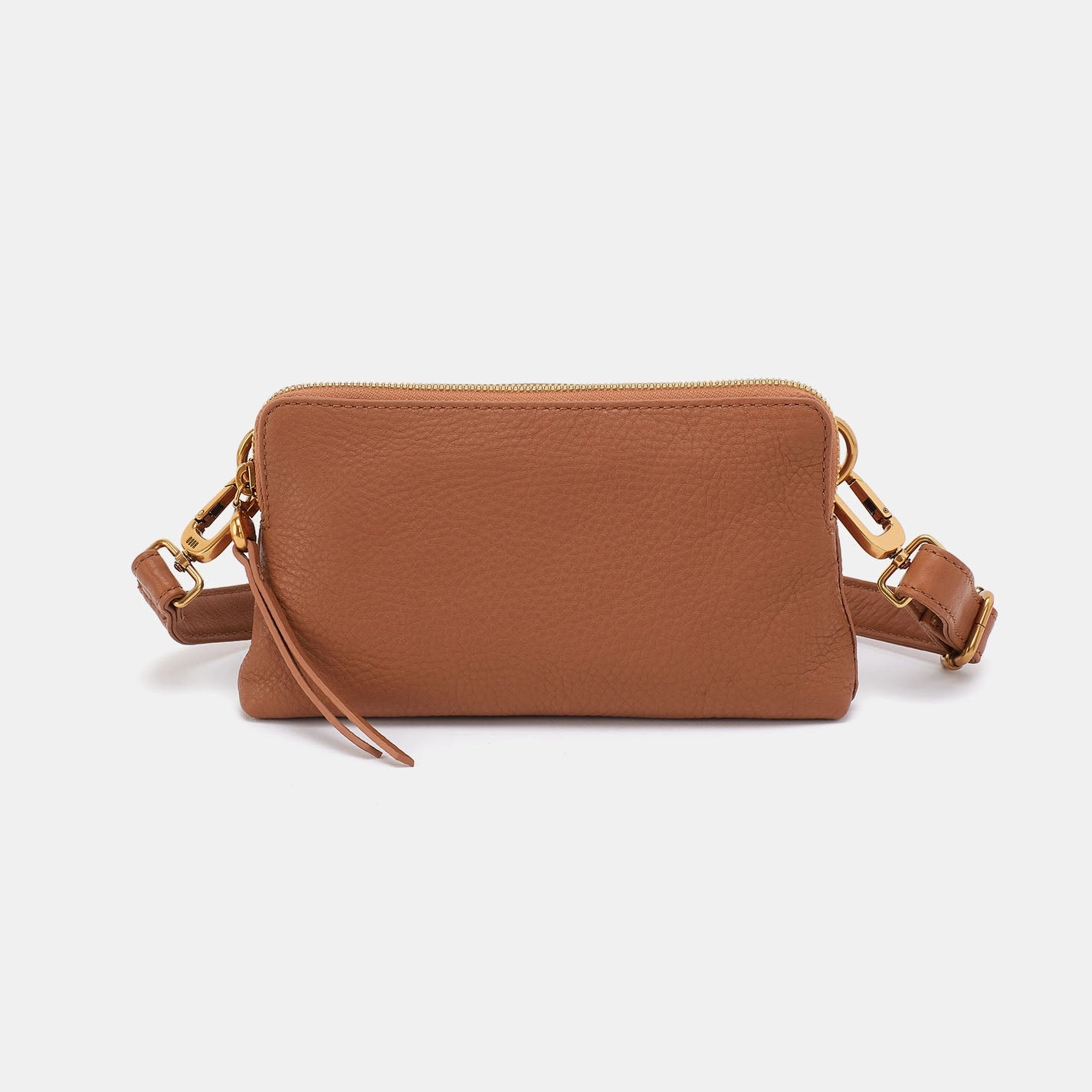 Fern Slim Belt Bag In Pebbled Leather - Warm Honey Casual Everyday Look Lightweight Daily Accessory
