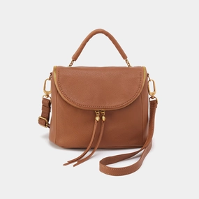 Urban Explorer Fern Top Handle Satchel In Pebbled Leather - Warm Honey