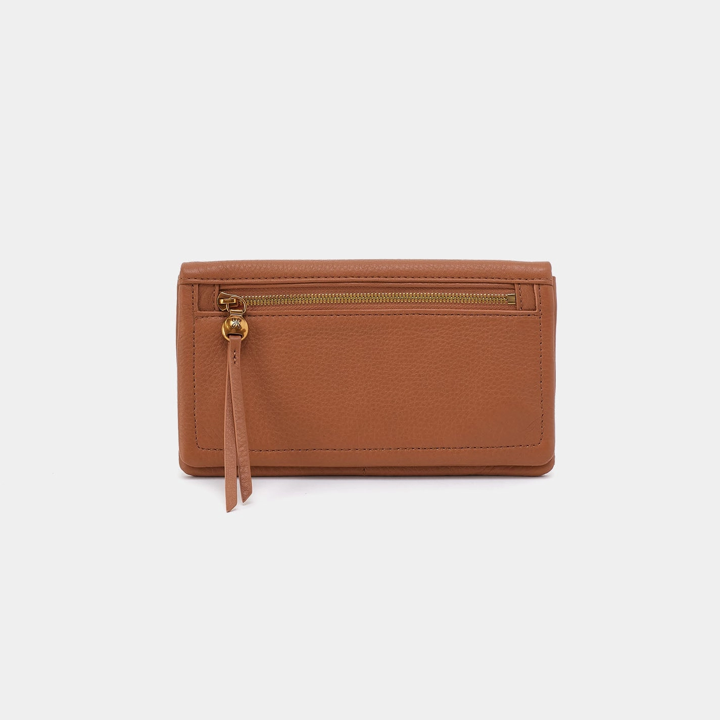 Lumen Continental Wallet in Pebbled Leather - Warm Honey Elegant Sophistication Premium Edge