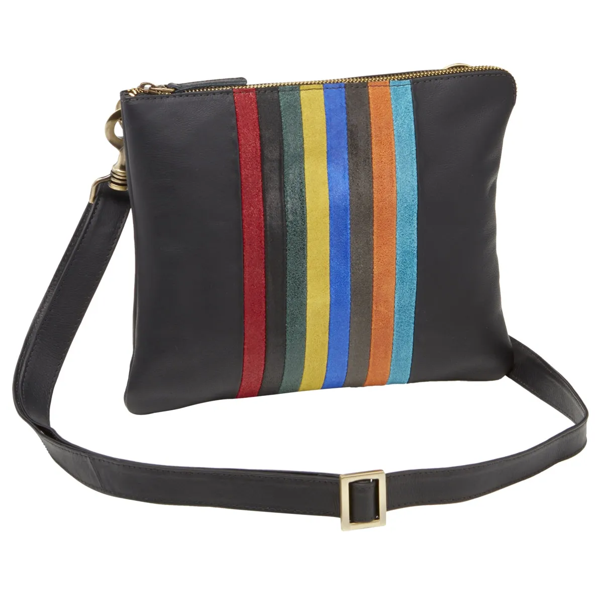 Outdoor Lifestyle Practical Functionality Iris Rainbow Flat Leather Crossbody