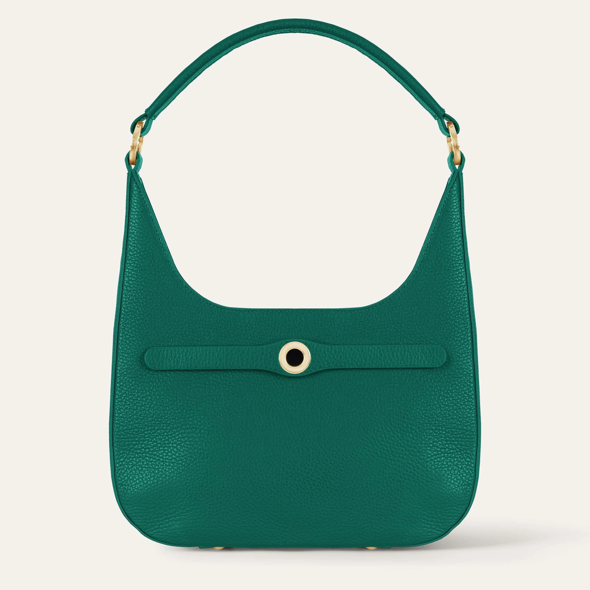 Florence Shoulder Bag | Evergreen with Gold hardware Flexible Organizer Lightweight Utility