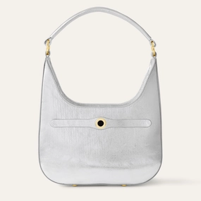 Florence Shoulder Bag | Metallic Silver with Gold hardware Minimalist Reliability