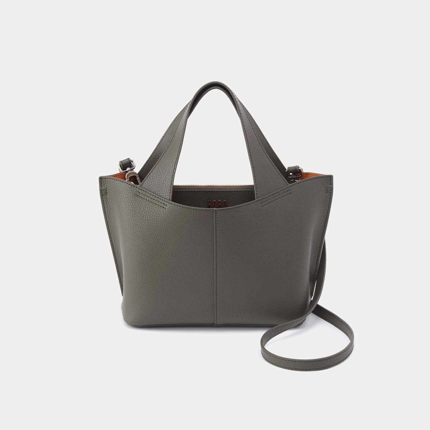 Vida Small Tote in Micro Pebbled Leather - Desert Palm Perfectly sized to carry just what you need without extra bulk Comfort Fit