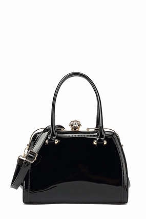 Frame Satchel Patent Leather 90178 Modern Companion Business Travel