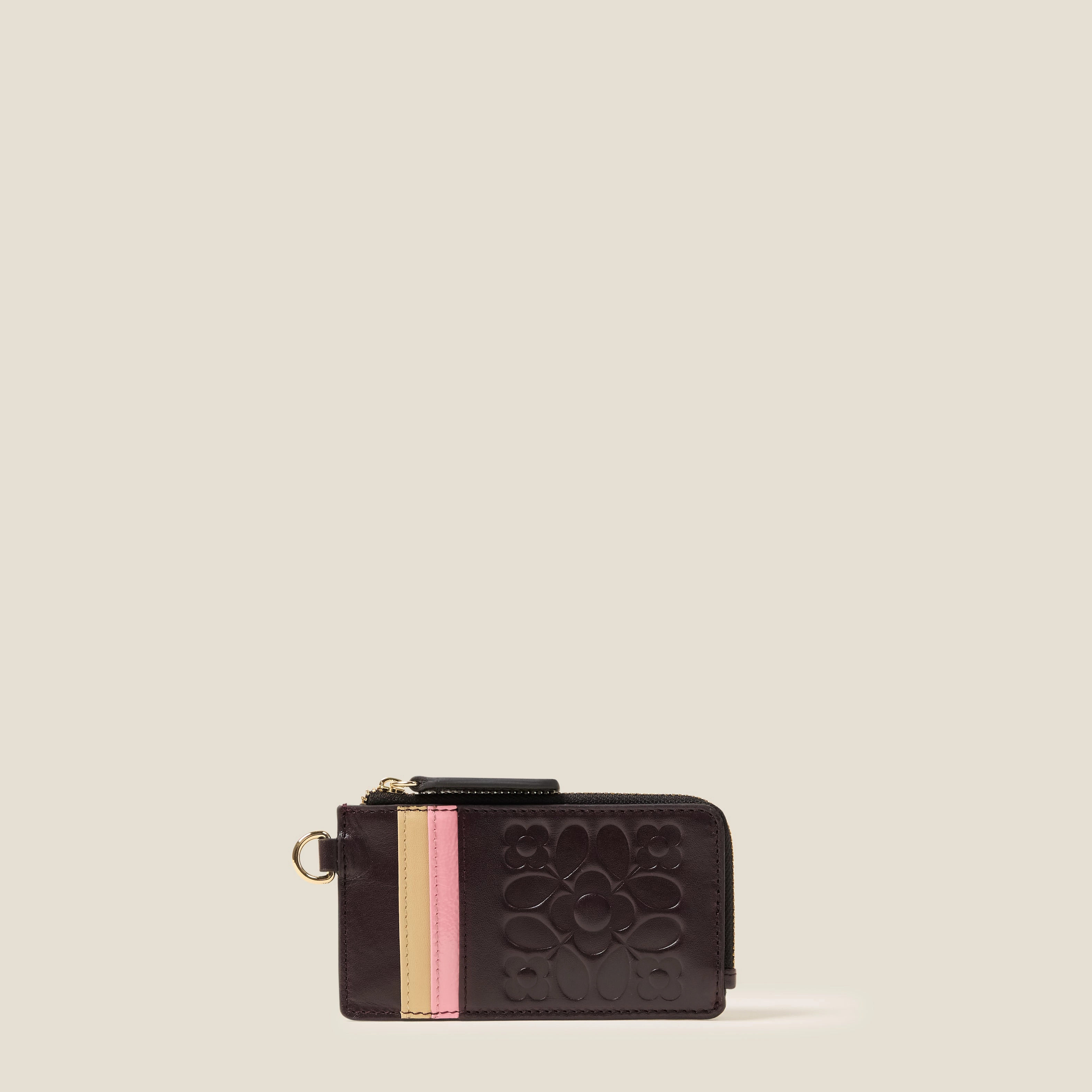 Urban Everyday Frieda Leather Card Purse - Tile Emboss Burgundy