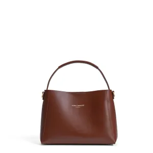 Montmartre B??atrice Midi cognac vegetable tanned leather handbag Modern Look Study Routine