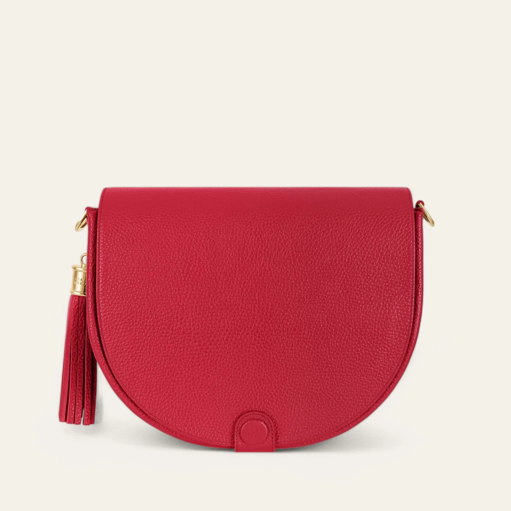Outdoor Everyday Luna Satchel | Pillarbox Red with Gold hardware