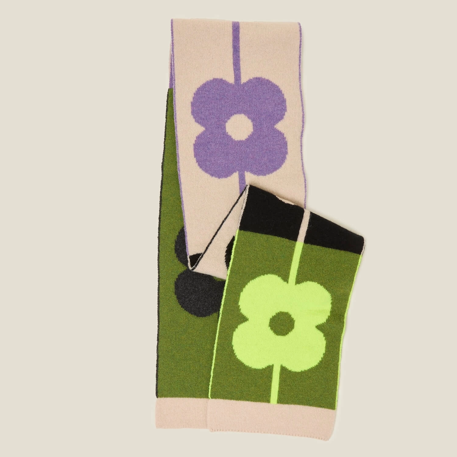 Stylish Carry Urban Adventure Gear Abacus Flower Scarf - Neon Yellow