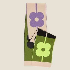 Stylish Carry Urban Adventure Gear Abacus Flower Scarf - Neon Yellow