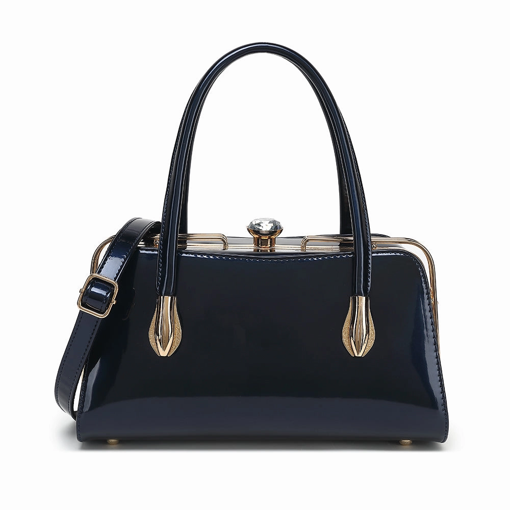 Patent Leather Frame Satchel 2355 Simple Lifestyle