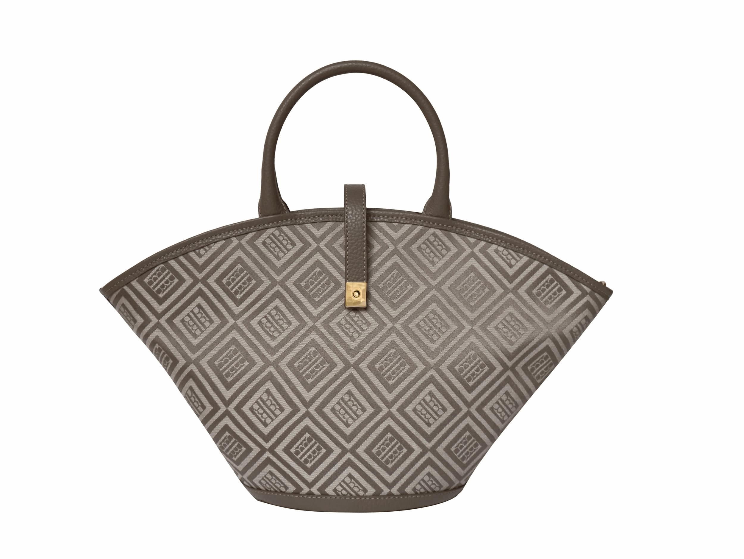 Daily Comfort Classic Companion Clara Logo Jacquard Print Bag - Beige/Taupe