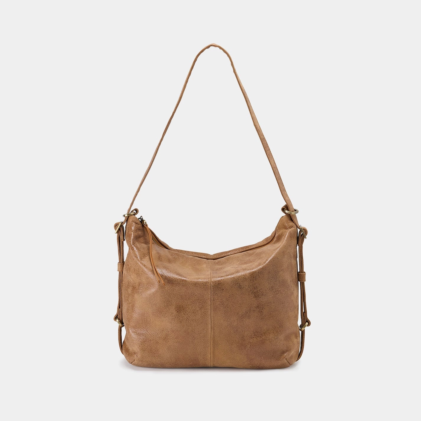 Emily Convertible Backpack In Buffed Leather - Whiskey Urban practicality Urban Essential