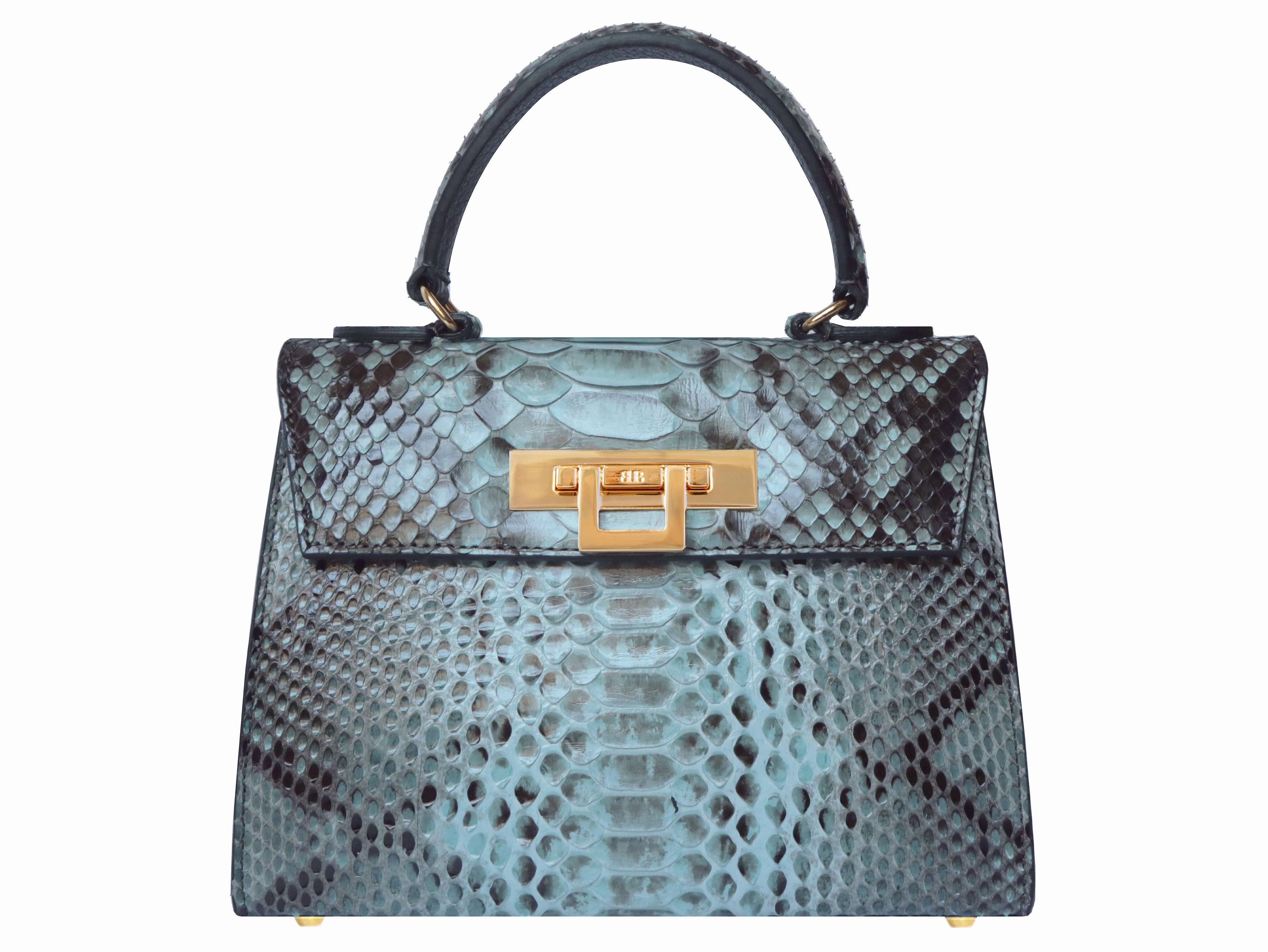 Daily Storage Work Travel Fonteyn Midi Pythonskin - Celadon