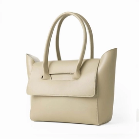 Globe Bag Beige Refined Surface Refined Modernity