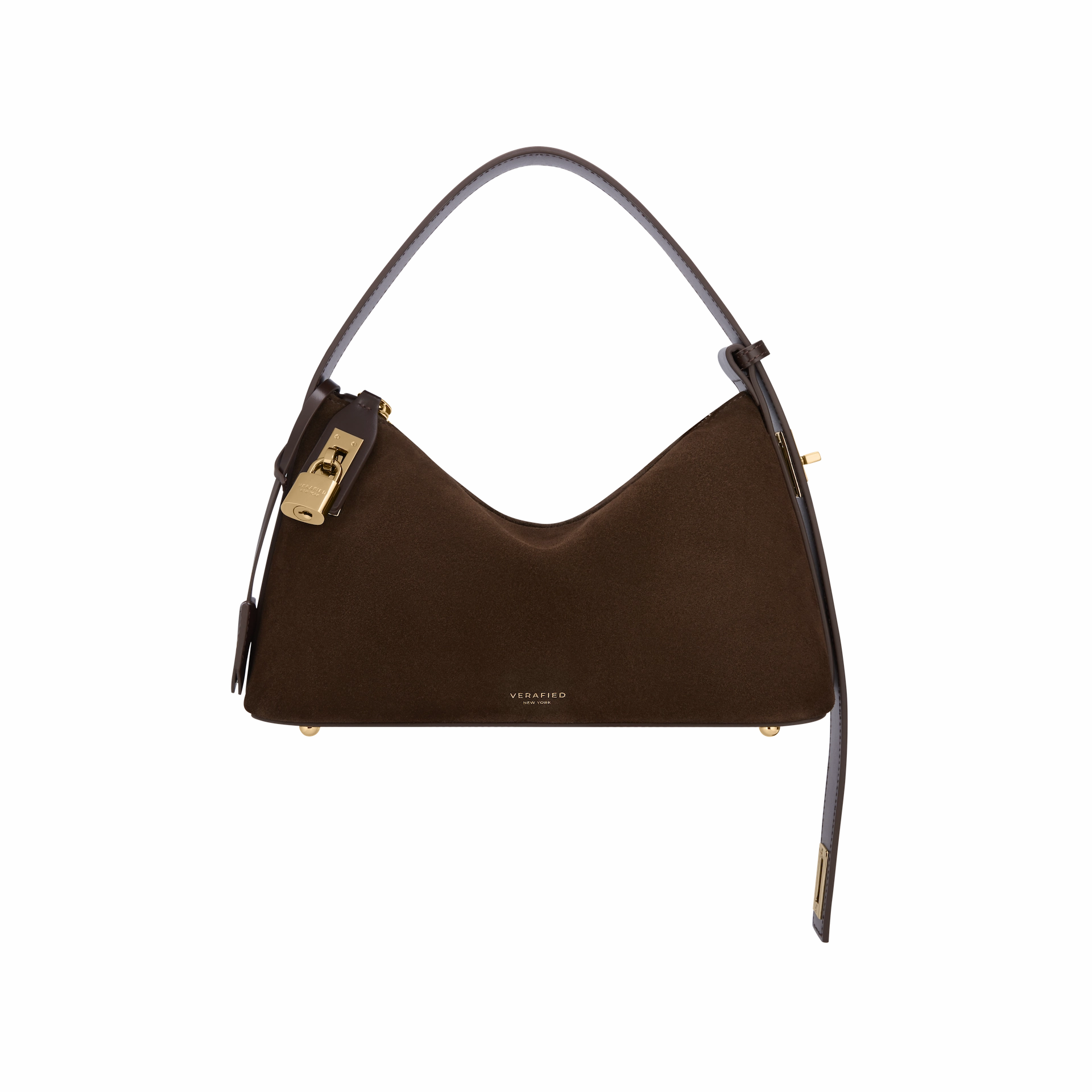 Lightweight Journey Functional Lifestyle Gold Espresso Suede Hobo Bag (Pre-Order Only)