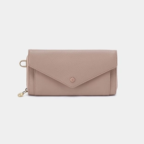 Goldie Large Wallet in Pebbled Leather - Warm Adobe Elegant Structure Stylish Design