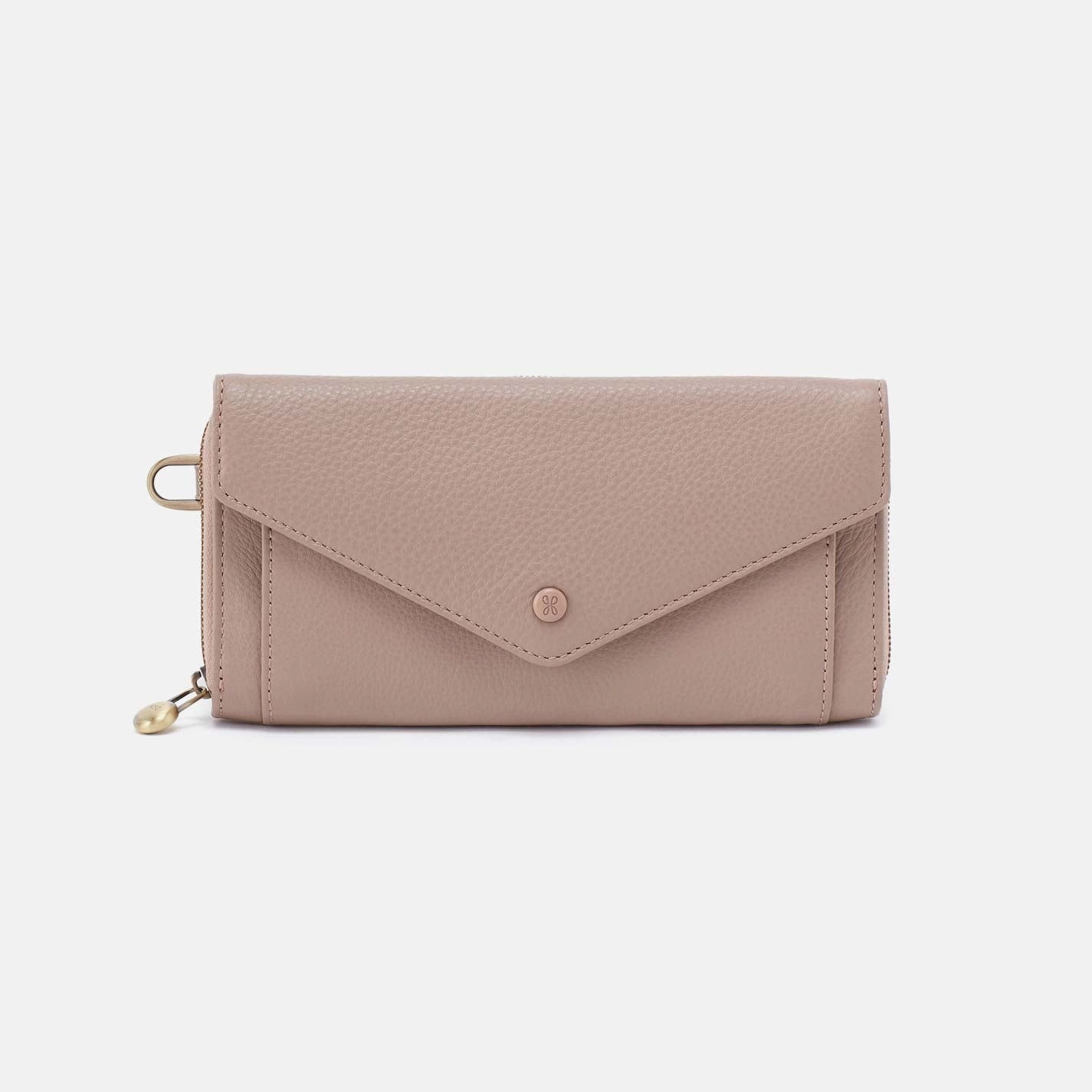 Goldie Large Wallet in Pebbled Leather - Warm Adobe Elegant Structure Stylish Design