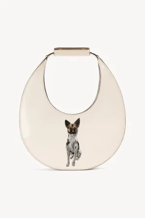 Elegant Organizer Classic leather piece CUSTOM MOON BAG | CREAM