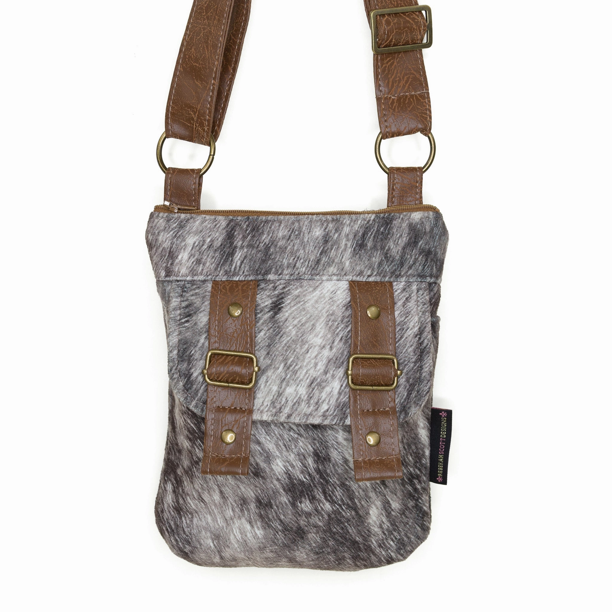 Erin: Roan Cowhide Practical Compact Form Polished Detail