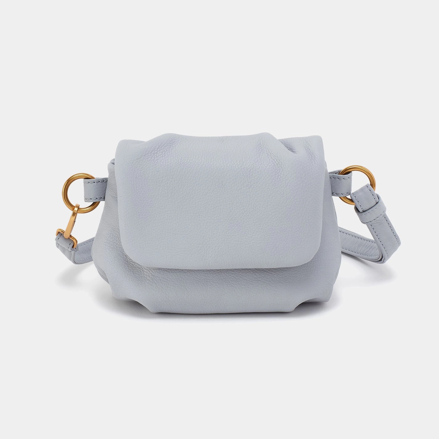 Harley Crossbody Sling In Pebbled Leather - Blue Pearl Casual Travel Simple Travel