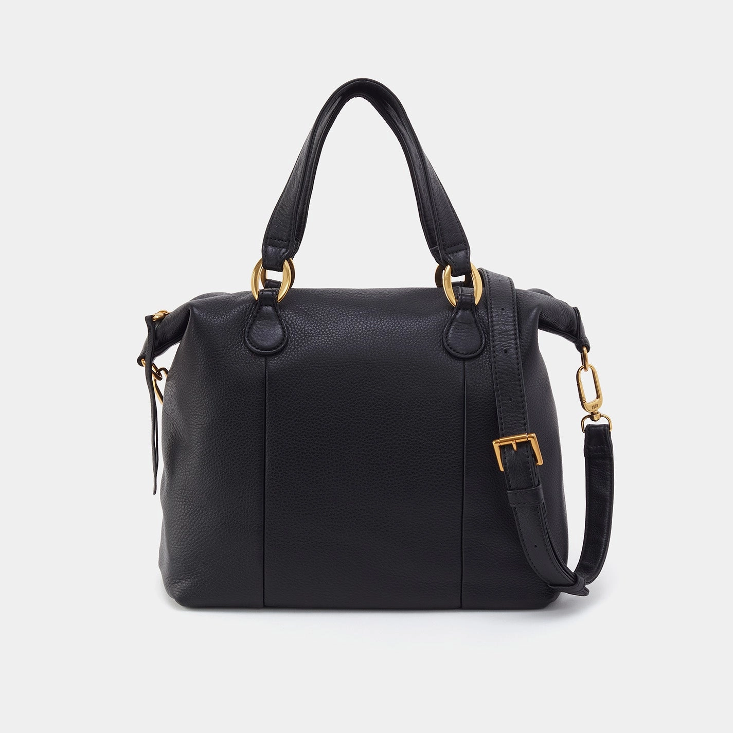 Daily Travel Stylish Travel Harley Satchel In Pebbled Leather - Black