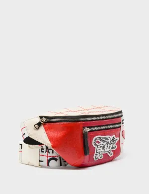 Harold Fanny Pack Poppy Red Leather - Lovestitch Design Timeless Inspiration