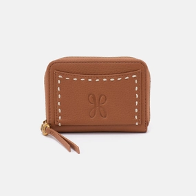 All-weather money case Hart Card Case In Pebbled Leather - Warm Honey