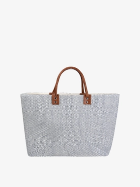 Hazel Vegan Aztec Straw Tote Stylish Look Chic Appeal