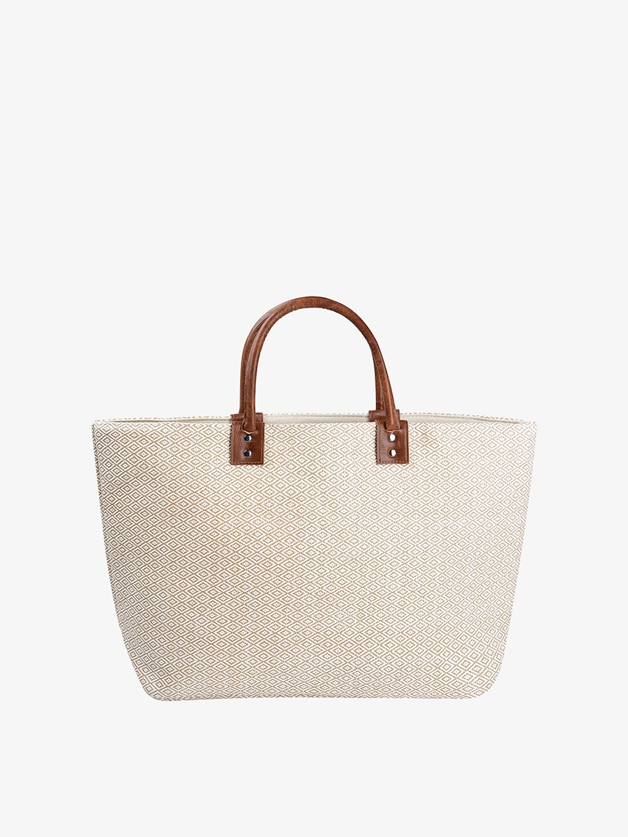 Hazel Vegan Aztec Straw Tote elegant design