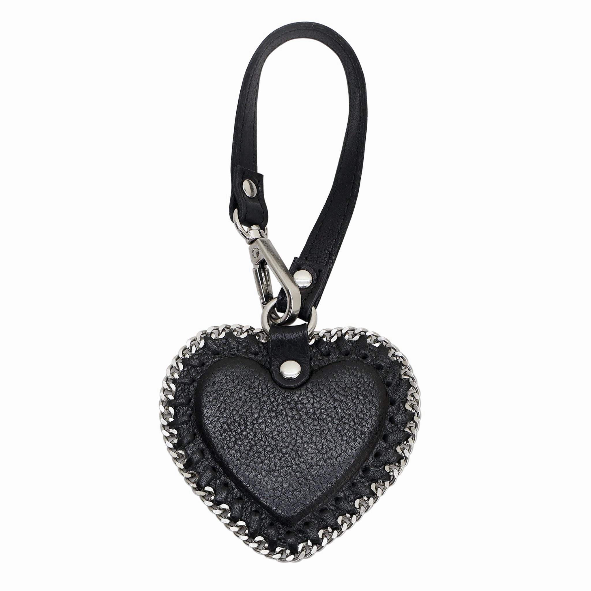 Compact Companion Functional Everyday Heart Leather Bag Charm