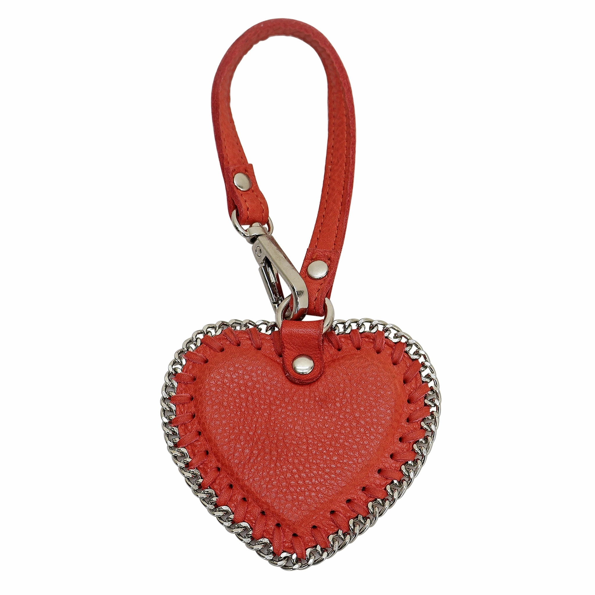 Heart Leather Bag Charm Practical Design