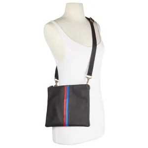 Felicia Skinny Stripe Leather Crossbody Durable Companion