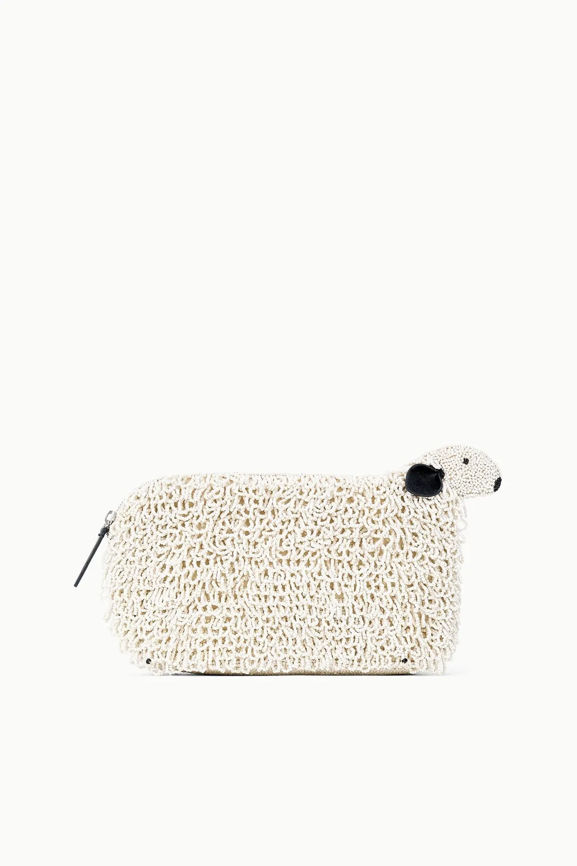 Practical day-to-day bag Minimal Identity DOLLY BEADED CLUTCH | IVORY