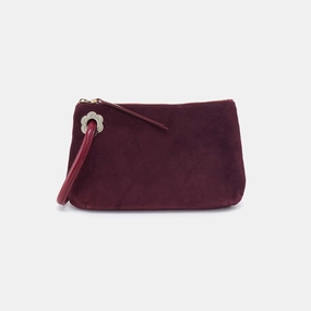Elegant Fashion Daisy Daze Large Wristlet in Suede Leather - Prairie Garnet