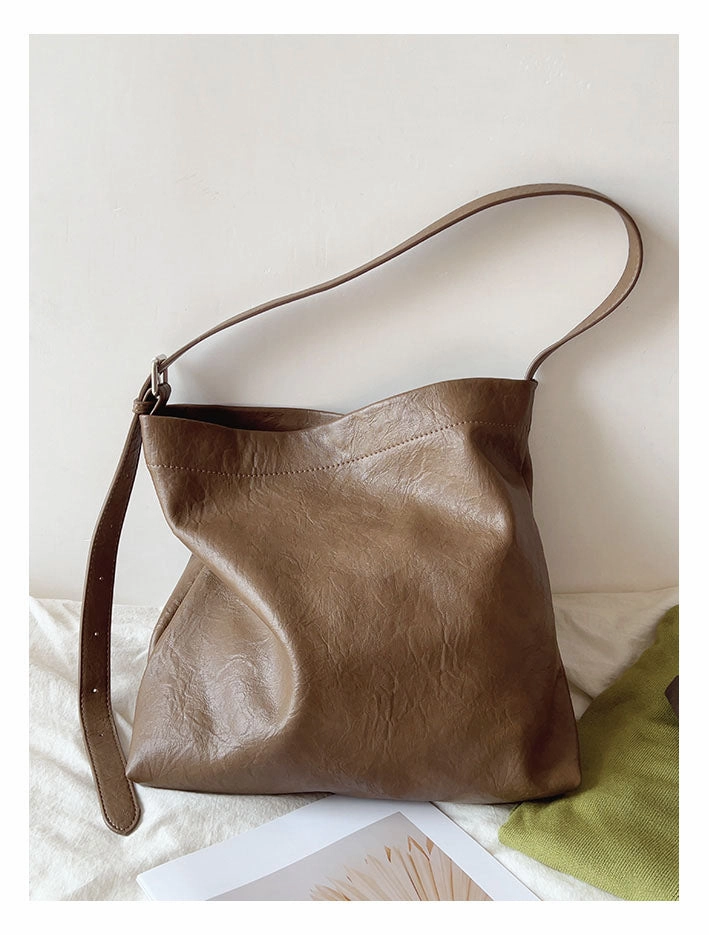 Durable Function Casual Comfort Elena Handbags Simple Leather Tote Bag