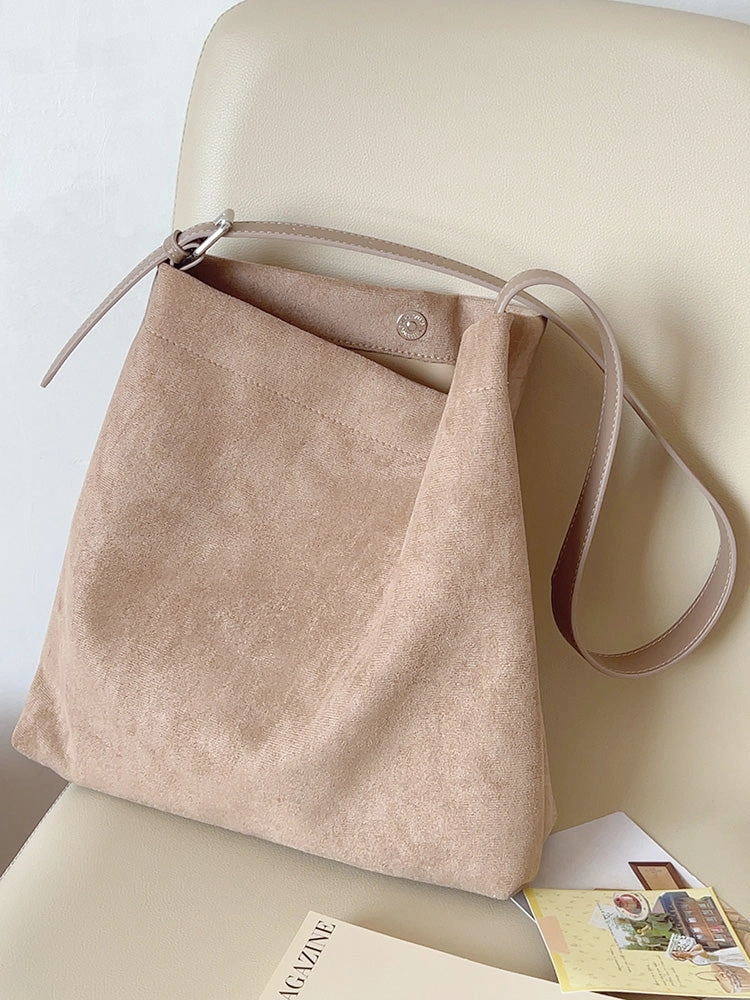 Elena Handbags Soft Suede Shoulder Bag Quality craftsmanship Compact Utility