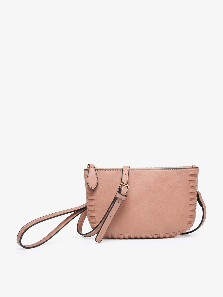 Chic Accent Bonnie Vegan Whipstitch Clutch/Crossbody