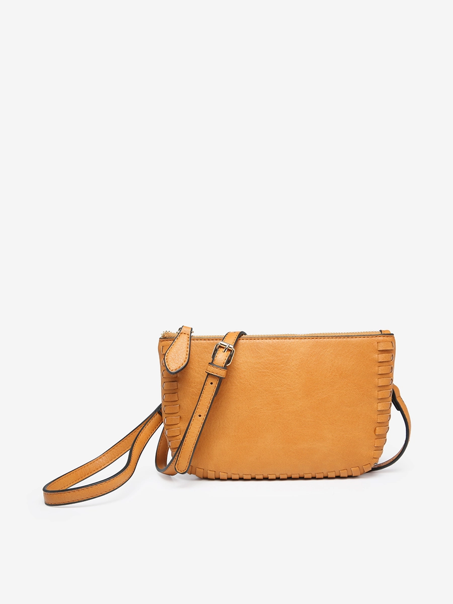 Compact Shape Festive Look Bonnie Vegan Whipstitch Clutch/Crossbody