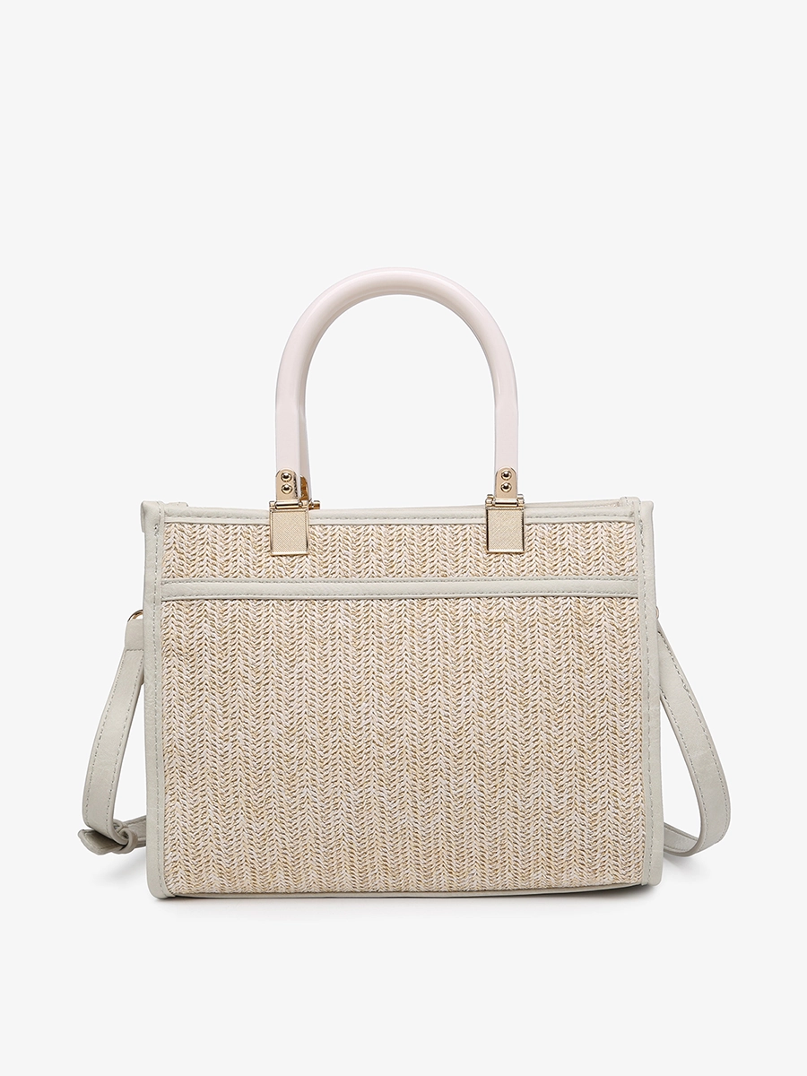 Modern Sophistication Premium Finish Kaya Vegan Rattan Satchel
