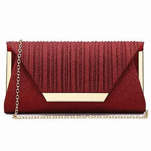 Fashion Vibe Dasein Glitter Flap Envelope Clutch Purses Evening Bags Wedding Party Prom Purse
