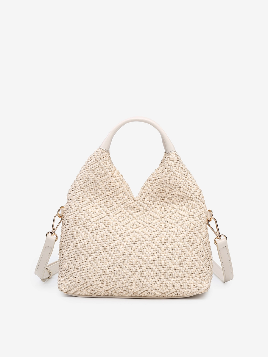 Timeless Charm Formal Fashion Cecily Vegan Diamond Woven Hobo