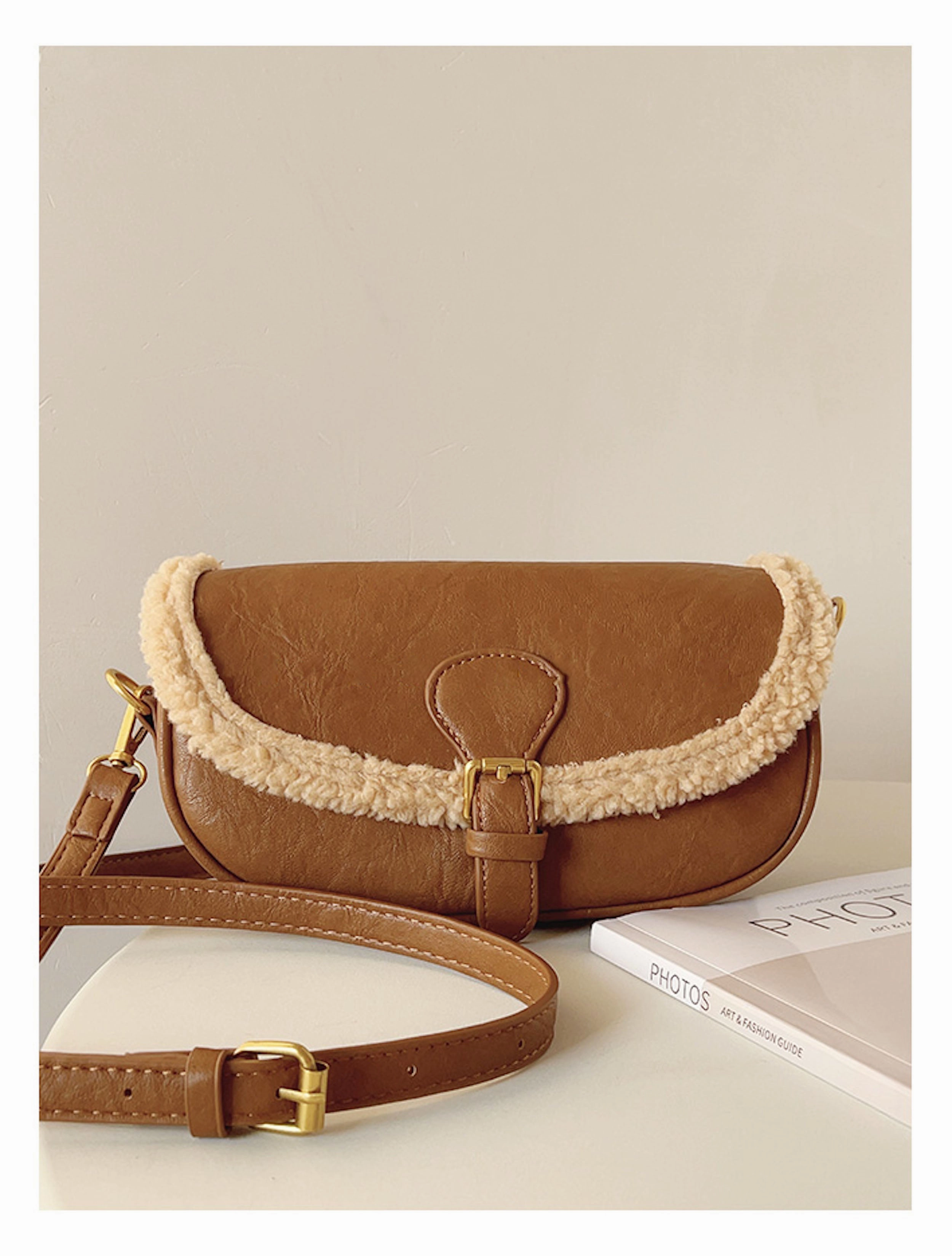 Elena Handbags Small Modern Saddle Bag Everyday Organizer