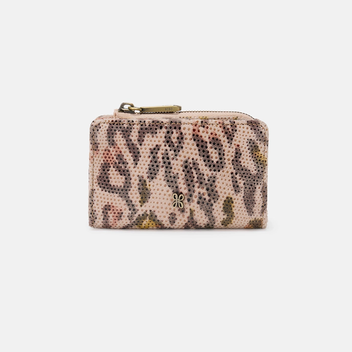 Lightweight Travel Jill Card Case In Printed Leather - Summer Safari