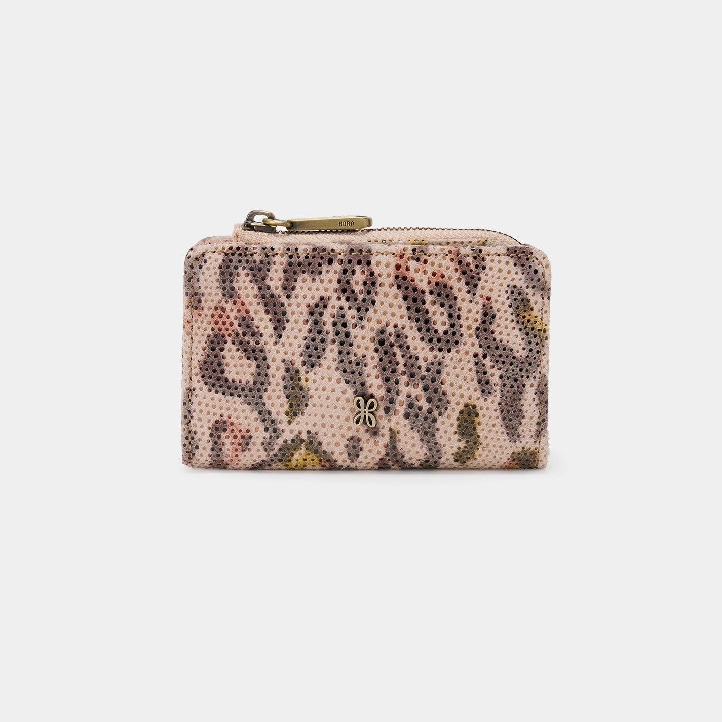 Jill Card Case In Printed Leather - Summer Safari Refined Texture