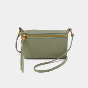 Minimal Look Trendy Journey Run About Crossbody In Pebbled Leather - Watercress
