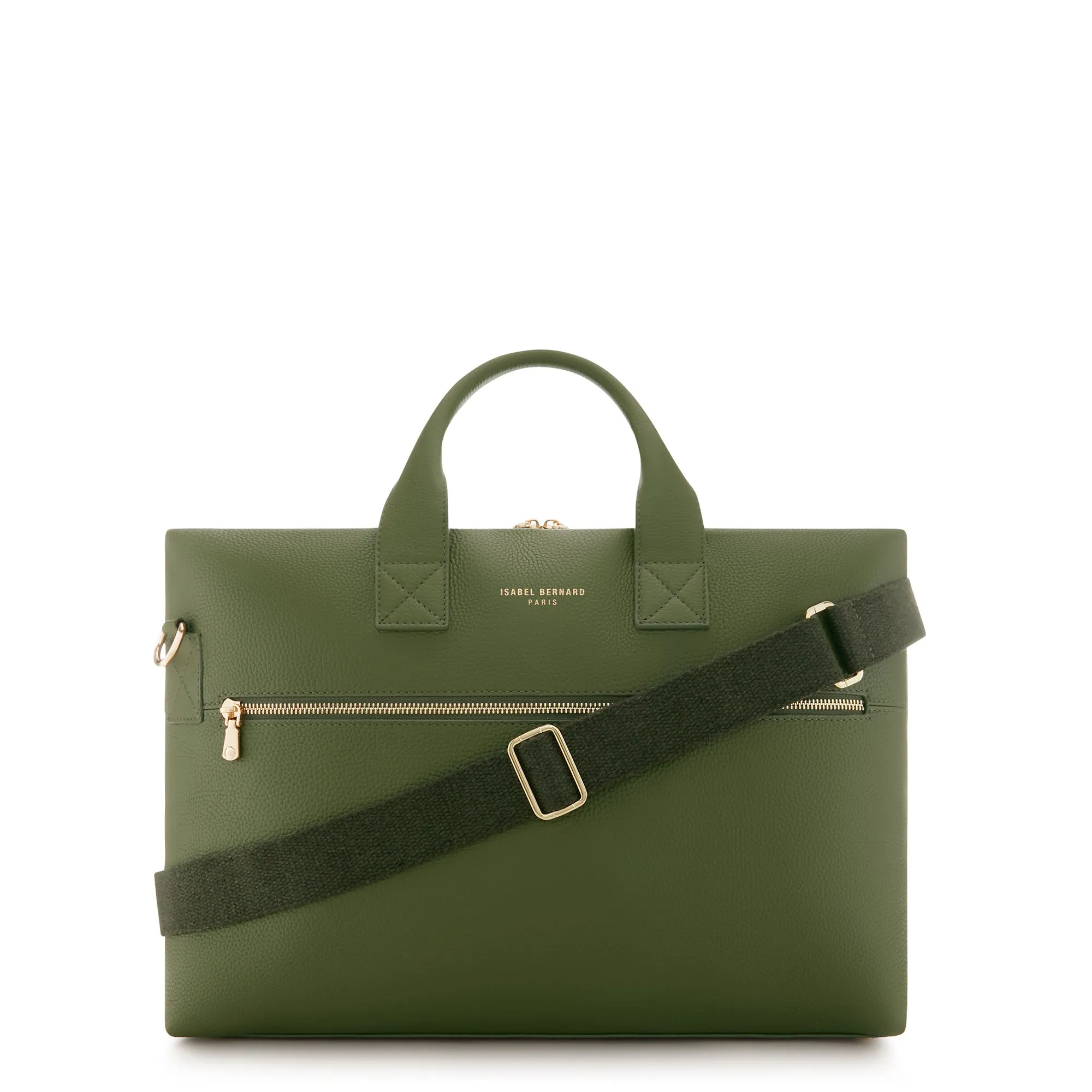 Honor?? Anique green calfskin leather handbag with 16.4 inch laptop pocket Chic Travel Minimal Luxury