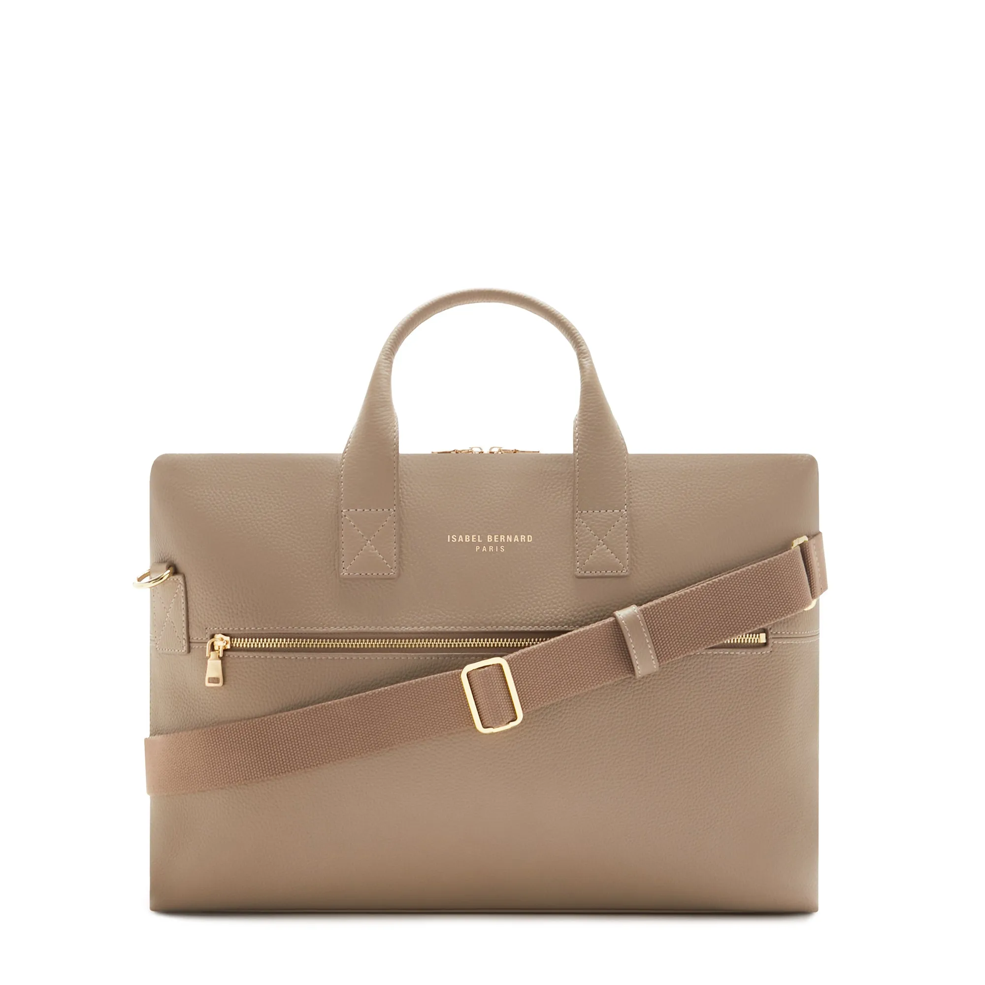 Sleek Design Compact Design Honor?? Anique taupe calfskin leather handbag with 16.4 inch laptop pocket