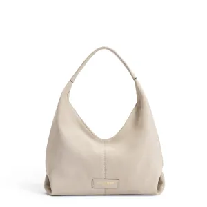 Sleek and modern tote Honor?? Grace mini cream suede handbag